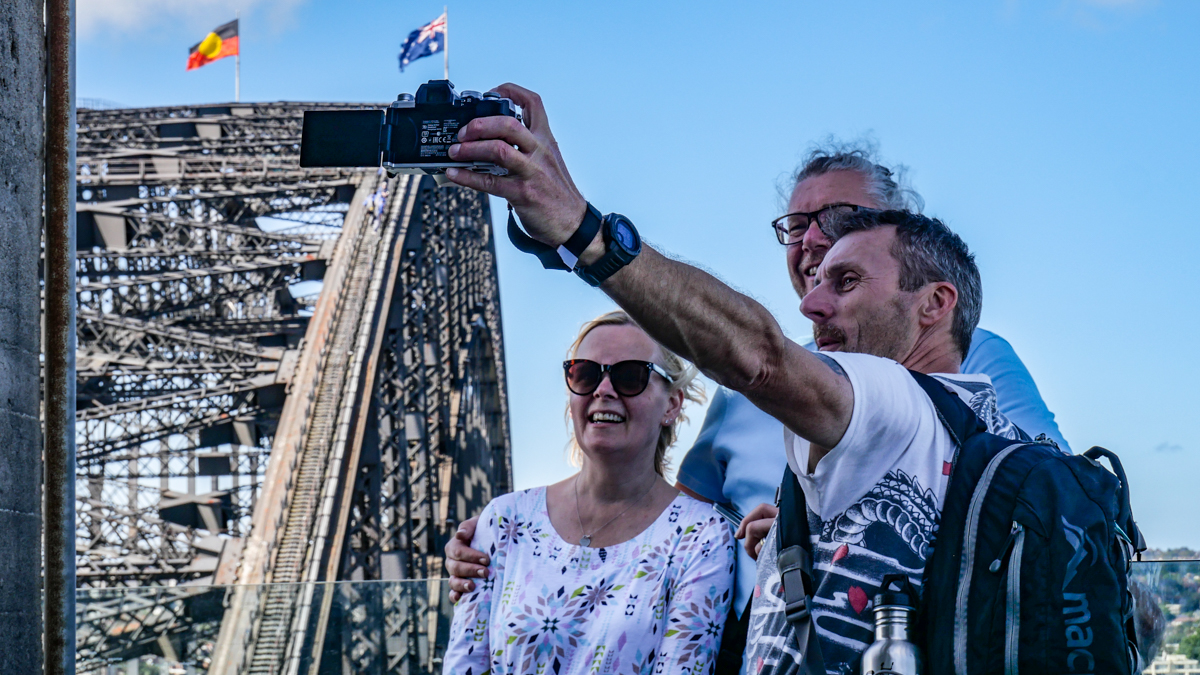 Selfies from the Pylon Lookout, Sydney Harbour Bridge Selfies from the Pylon Lookout, Sydney Harbour Bridge